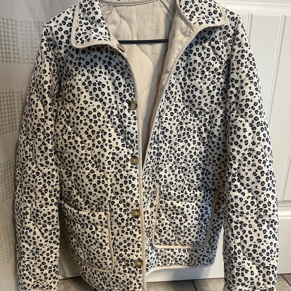Leopard Print quilted Jacket